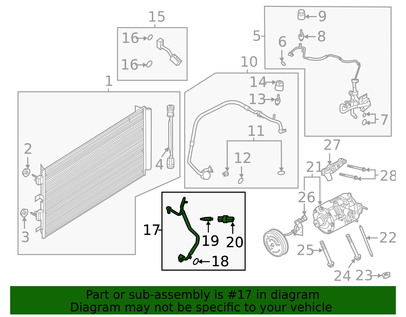 Motorcraft™ A/C Refrigerant Discharge Hose - Ford (YF-38152)