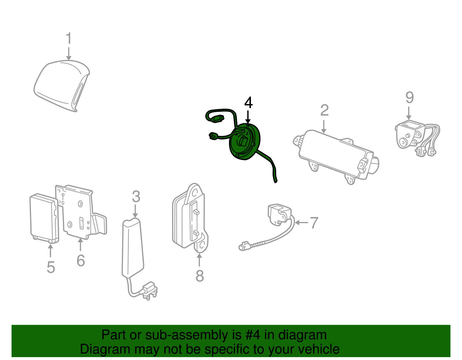 Clock Spring - Ford (YL7Z-14A664-AA)