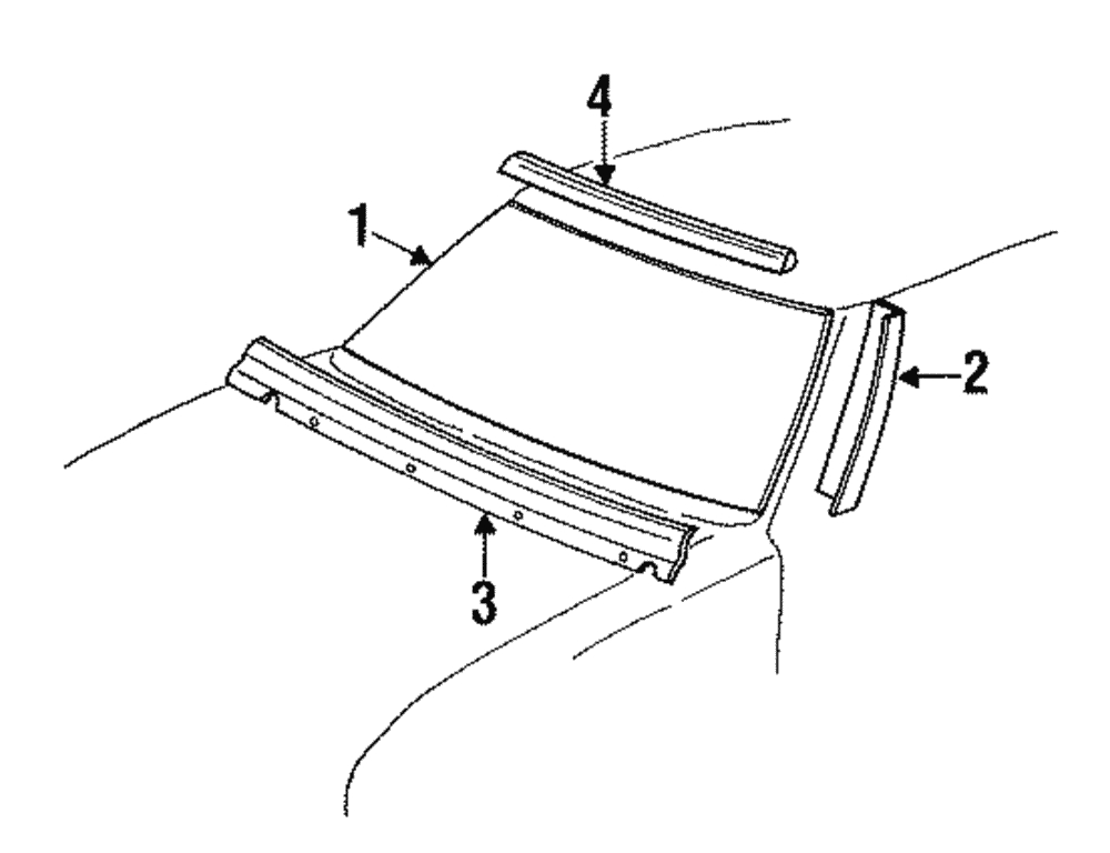 Molding Assembly-Rvl Windshield Side                      *Black - GM (20653494)