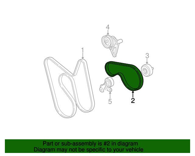 Genuine OEM Air Conditioning Compressor Belt Part 12576745 Fits 2001