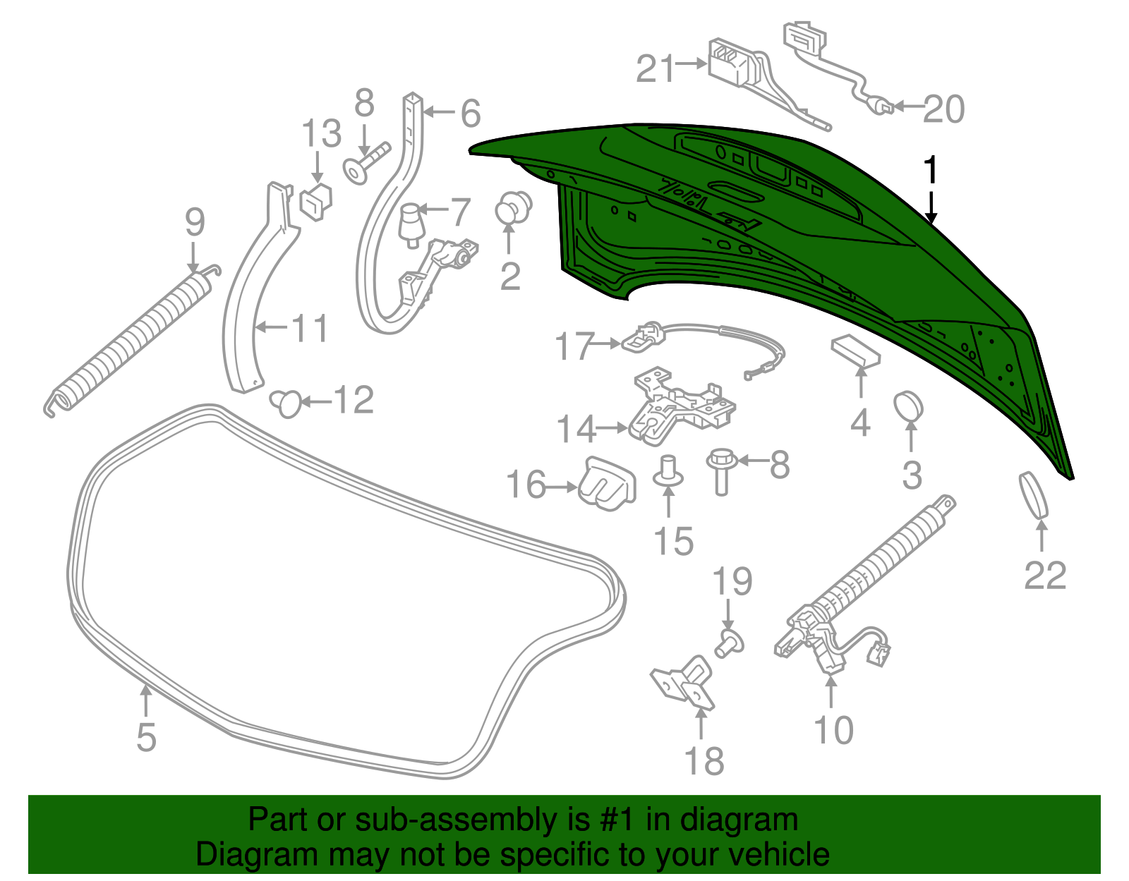 Trunk Lid - GM (84043534)