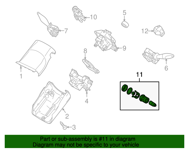 20102013 Ford Transit Connect Lock Cylinder 9T1Z11582A