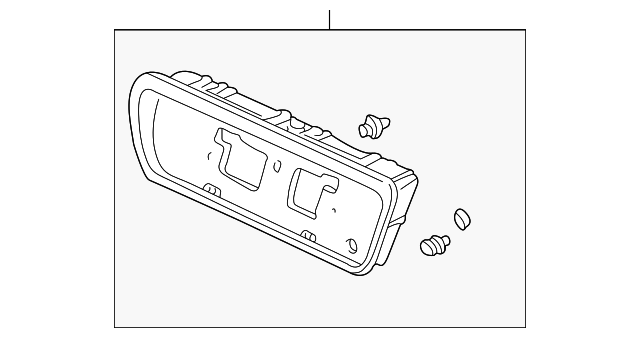 Rear Honda Genuine 74890-S02-A10ZK License Garnish Assembly