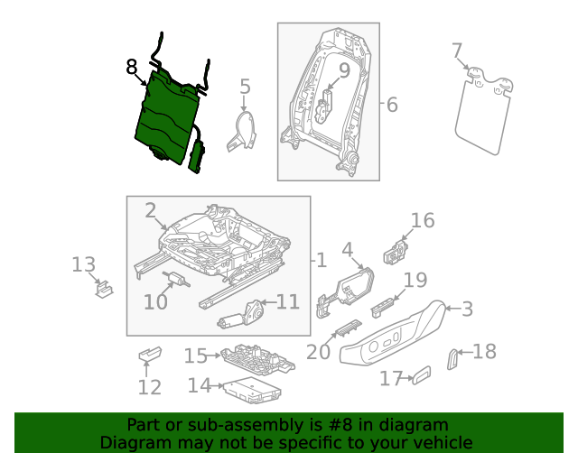 20212023 Volkswagen ID.4 Lumbar Support 10A881880 VW Parts Vortex