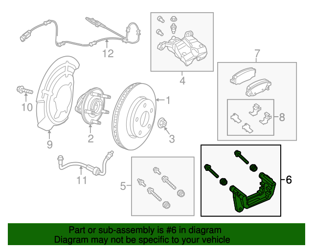 20142020 Jeep Cherokee Caliper Mount Driver's Side (LH) 68212013AA