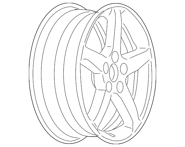 18x8-Inch 5-Spoke Aluminum Wheel - GM (9597298)