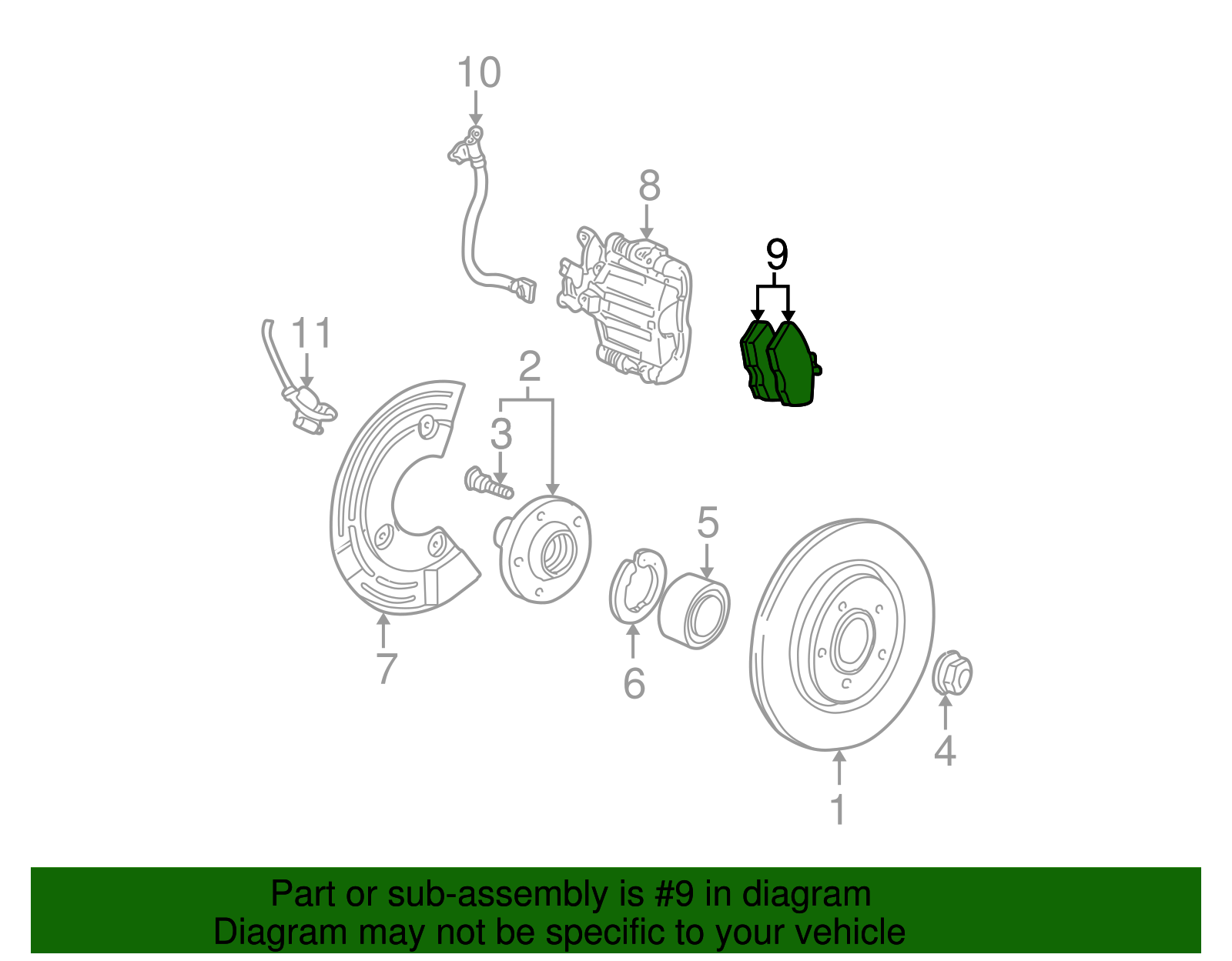 Rear Pads - Ford (XW4Z-2200-AA)