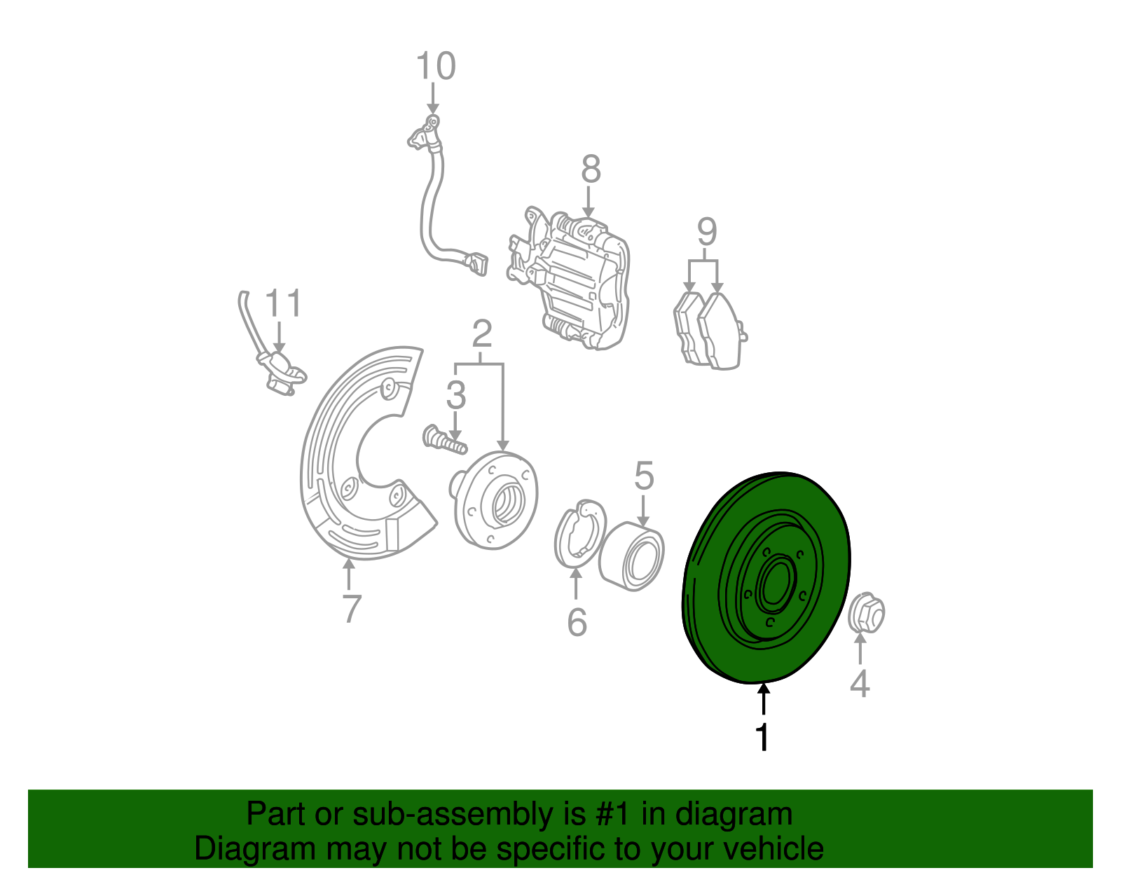 Rotor - Ford (XW4Z-2C026-AA)