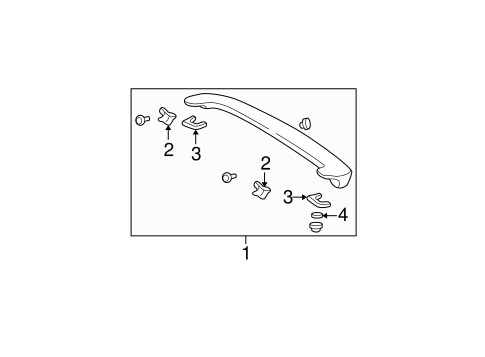TOYOTA Genuine 76887-42100 Spoiler Seal