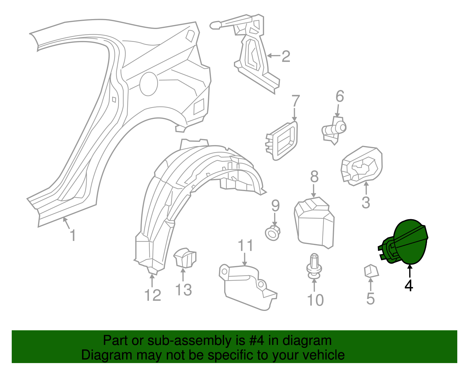 thumbnail image 2 of Genuine Honda Trunk/Fuel Door Release Cable – For 2012-2015 Civic FB Sedan (74880-TR0-E01) 2 of 4