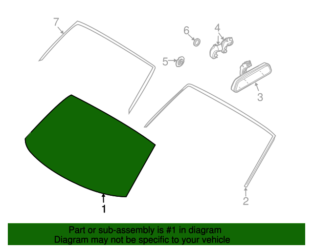 51317051545 20032008 BMW Z4 Windshield (51317051545) BMW of