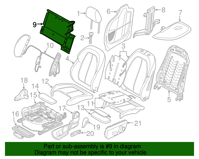 Genuine BMW 52107394866 Lumbar Support FREE Shipping on Most