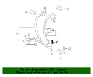 2005-2018 Volkswagen Seat Belt Lap And Shoulder Belt Bolt WHT-003-683 ...