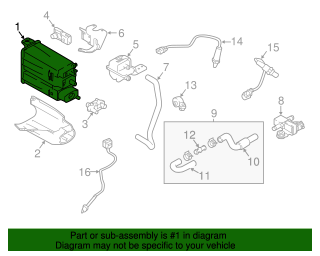20172019 Nissan Rogue Sport Vapor Canister 149506MA0B Nissan Parts Plus