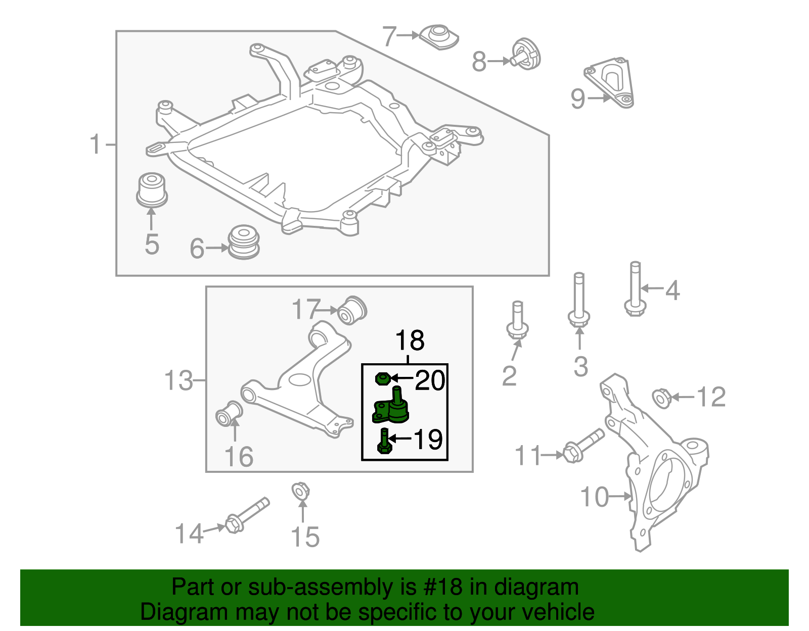 Stud Kit, Front Lower Control Arm Ball - GM (90542995)