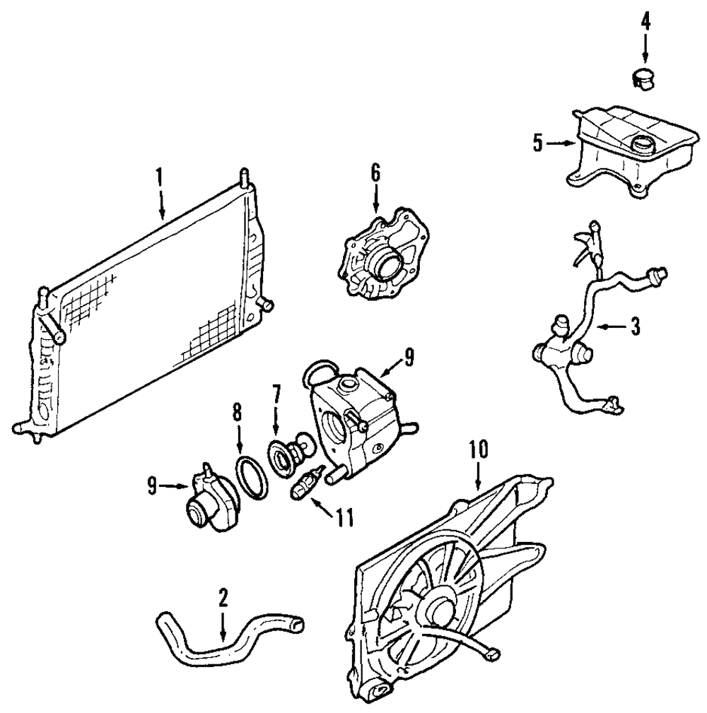Radiator - Ford (YS2Z-8005-DA)