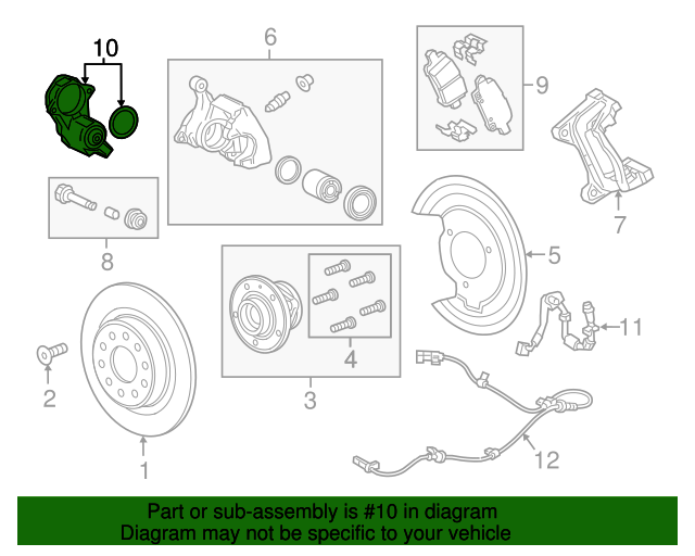 20162021 GM Rear Passenger Side Parking Brake Actuator Kit with Seal