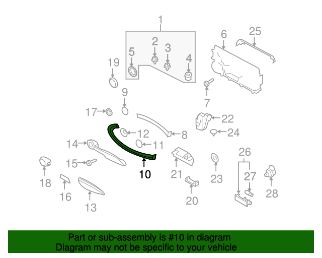 20112015 Mini Cooper Door Trim Molding 51417262149 Mini Parts Direct