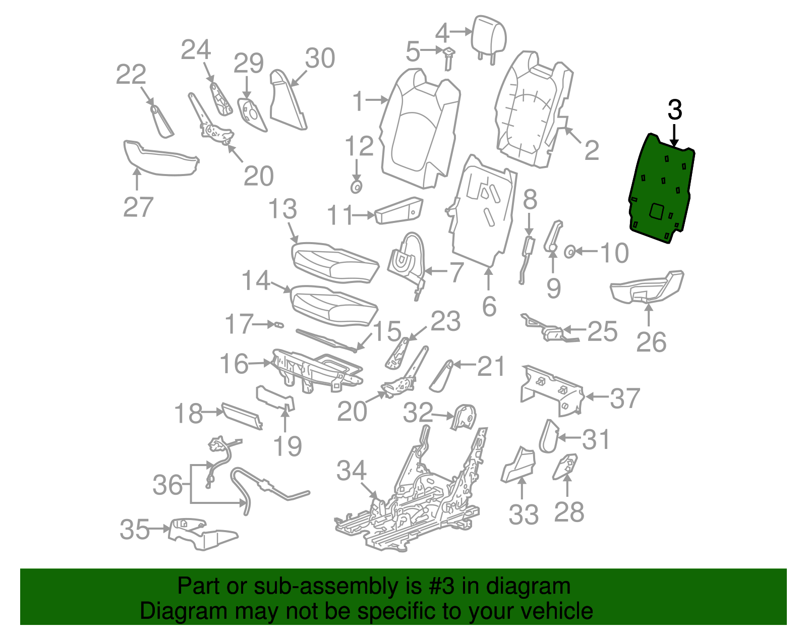 Seat Back Panel (25797668)