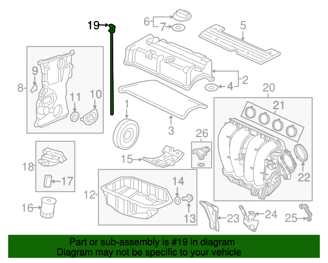 15650R5CA01 Dipstick 20122014 Honda CRV Honda Parts Online