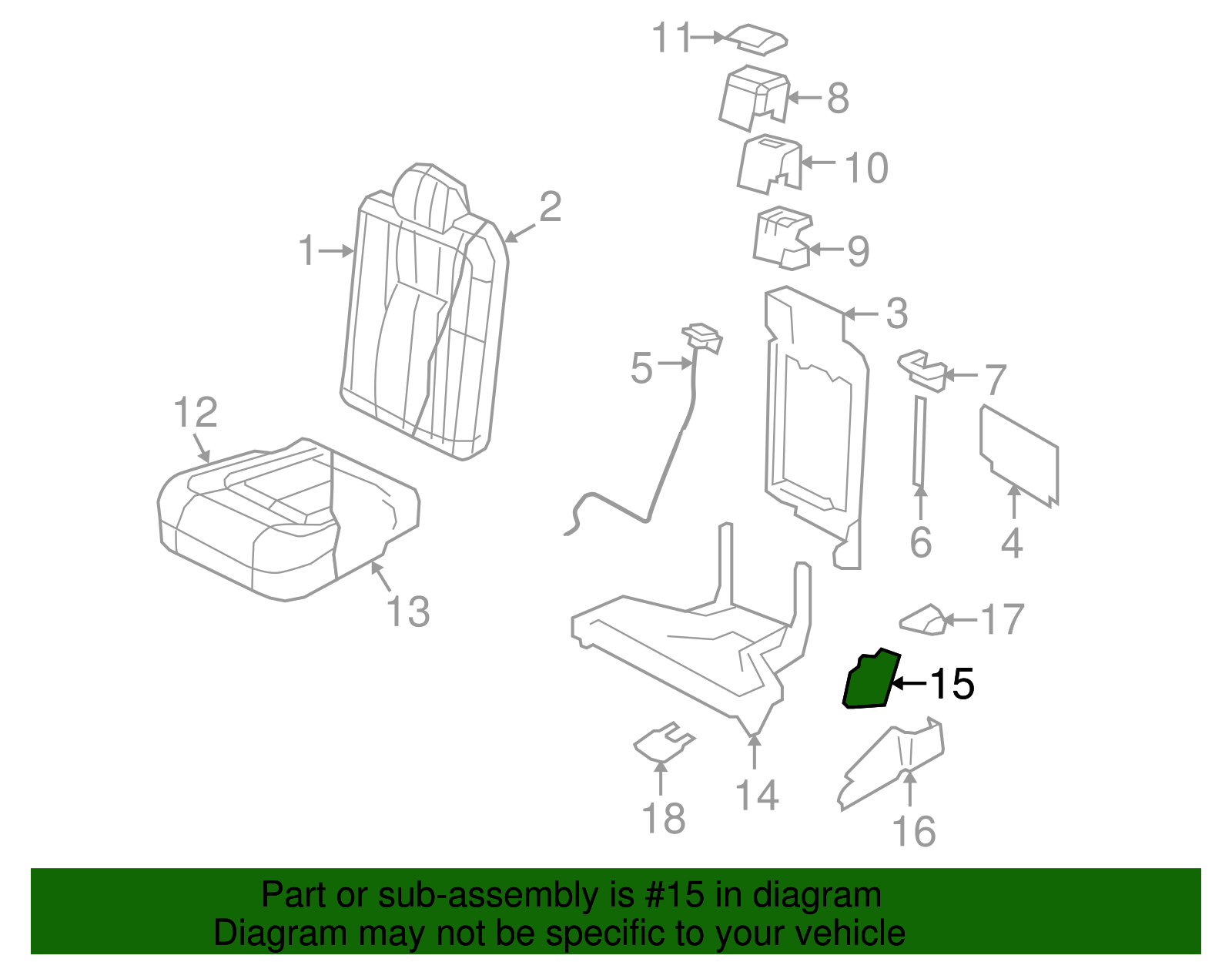 Seat Frame Cover - Ford (GL1Z-7862178-AA)