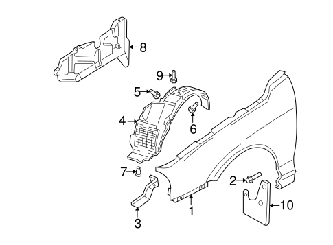 Fender & Components for 2004 Hyundai Elantra #0