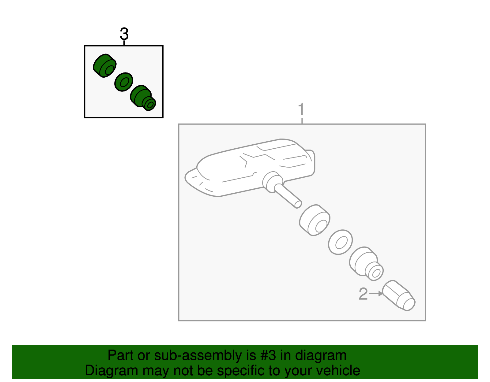 Tire Pressure Monitoring System (TPMS) Sensor Nut - Toyota (04423-02010)