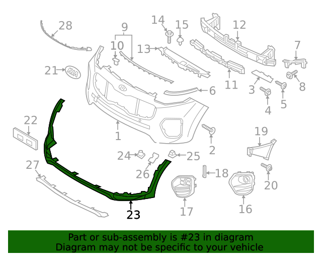 86512d9550 Valance Panel 20202022 Kia Sportage Kia Auto Parts