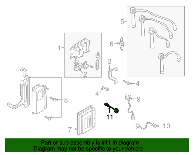 0K30A18921 Knock Sensor 20012005 Kia Rio Kia.Parts Store