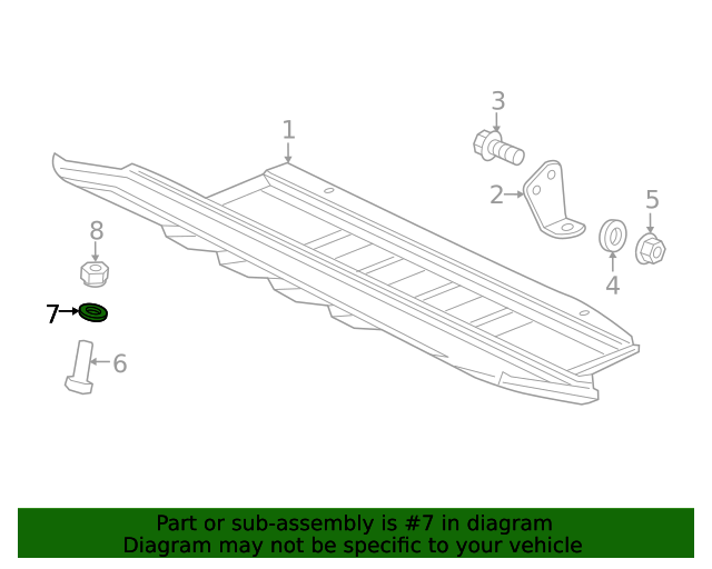 000000-003386 - Radiator Support Splash Shield Washer 2002-2018 