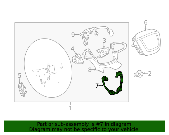 20152022 Chevrolet Colorado Steering Wheel Horn Contact 84050792