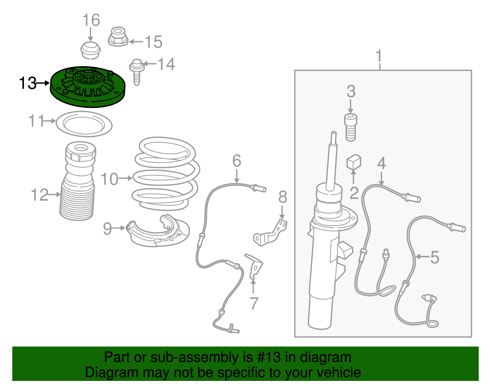 31306852167 - 2011-2020 BMW Guide Support (31-30-6-852-167) | BMW of ...