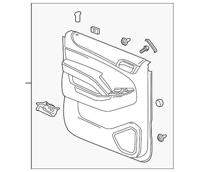 84365584 GM Black Rear Driver Side Door Trim GM Parts Store