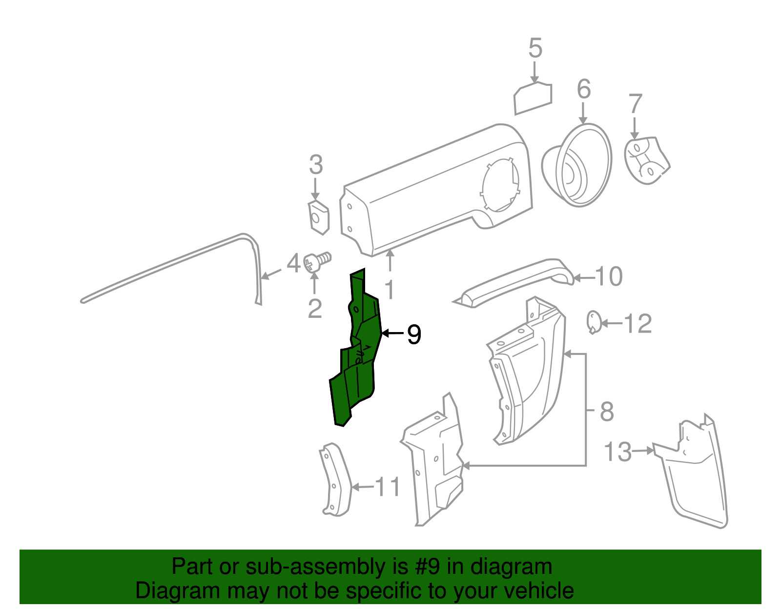 Bracket, Quarter Otr Panel Extension (15853260)