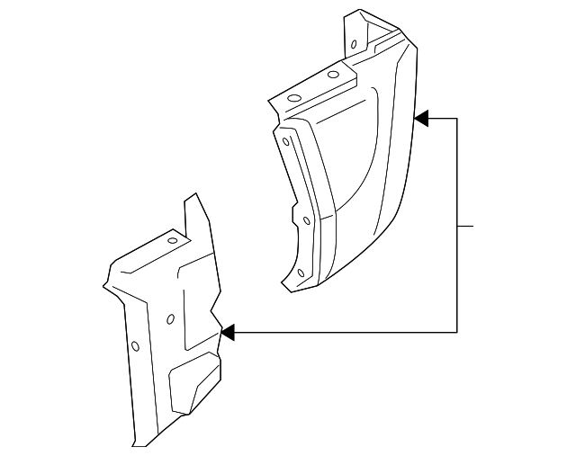Passenger Side Rear Bumper Impact Bar Extension (15887224)