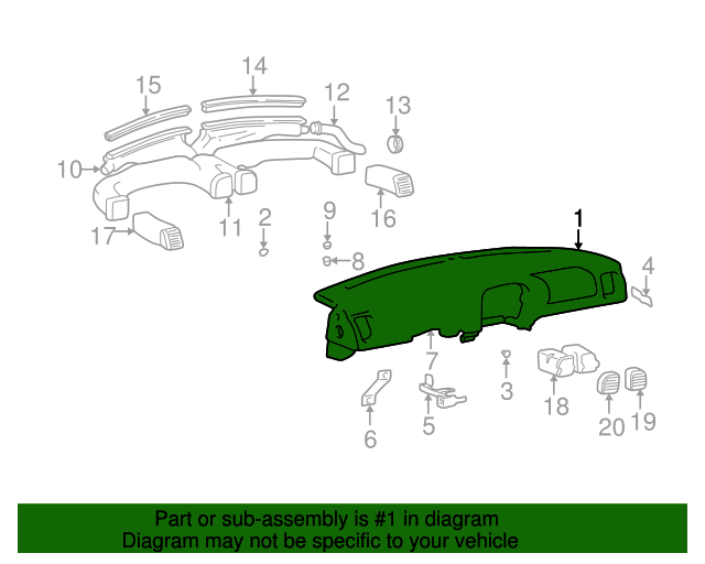 20022005 Hyundai Sonata Crash Pad Assembly Main 847103D550TI OEM