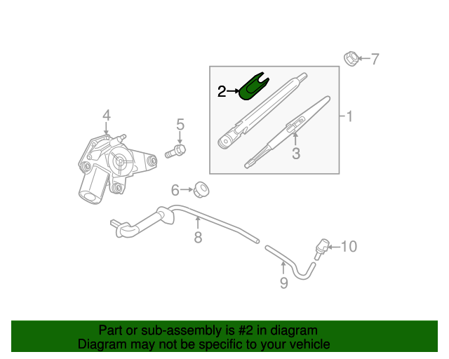 20112019 Nissan Wiper Arm Assembly Cover 28782ED500 Nissan Parts Plus