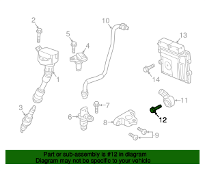 1999-2021 Volvo Ignition Knock (Detonation) Sensor Bolt 982797 ...