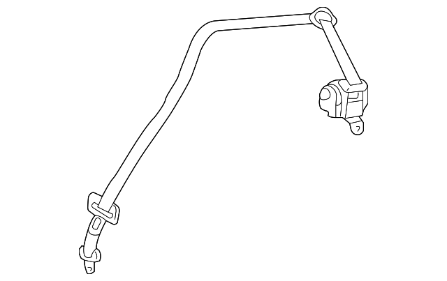 Beige Rear Center Seat Belt - GM (96870554)