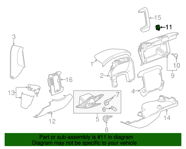 20102024 GM Instrument Panel Compartment Lock Cylinder 20765510 GM
