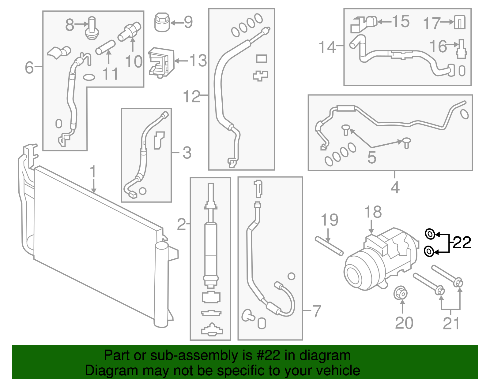 Motorcraft™ A/C Line O-Ring - Ford (YF-3410)