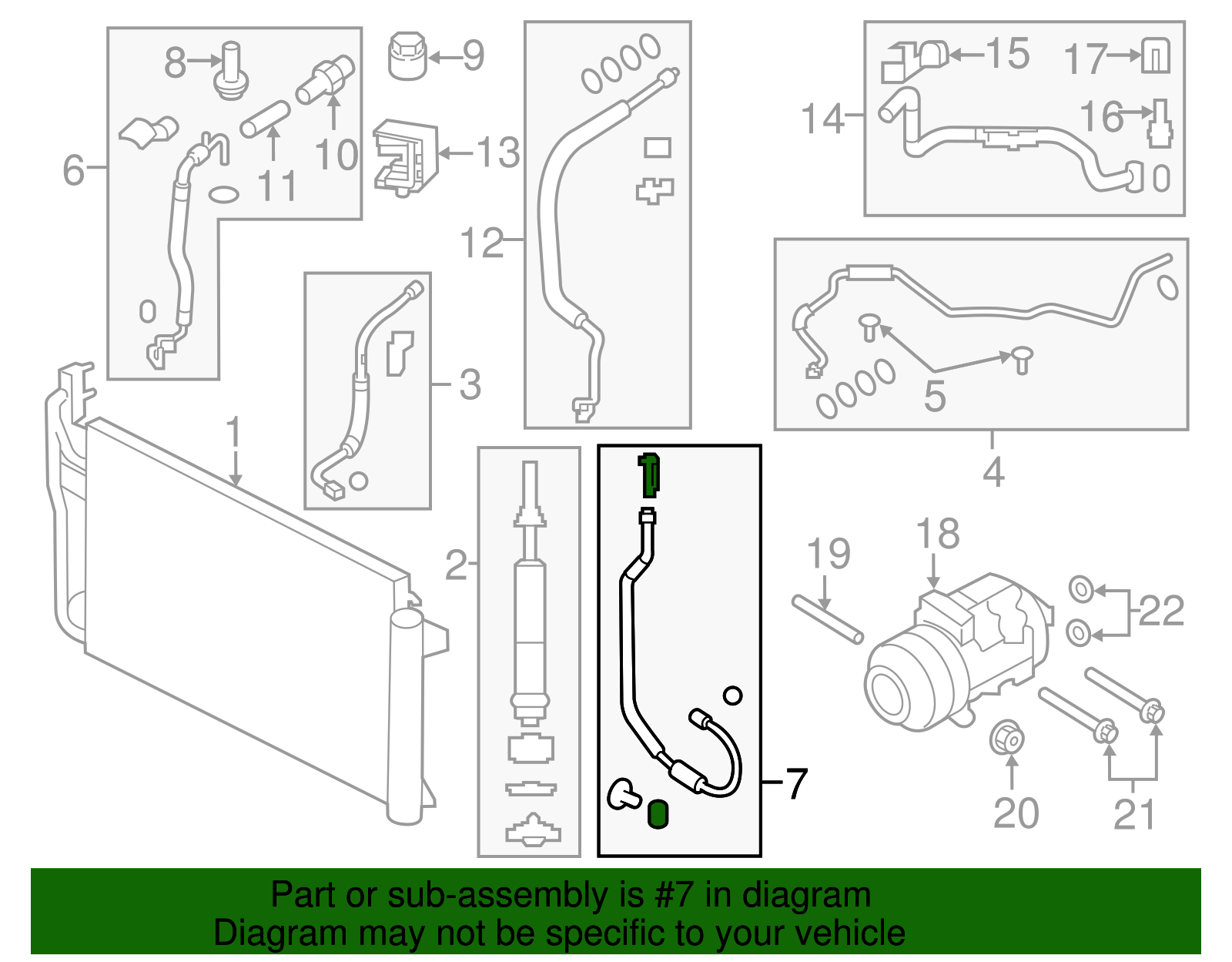 Motorcraft™ A/C Refrigerant Discharge Hose - Ford (YF-37255)