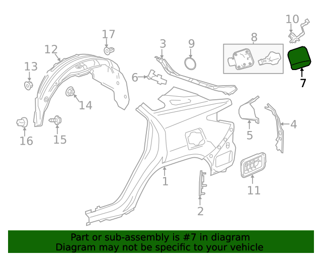 20182021 Lexus Fuel Door 7735048120 OEM Parts Online