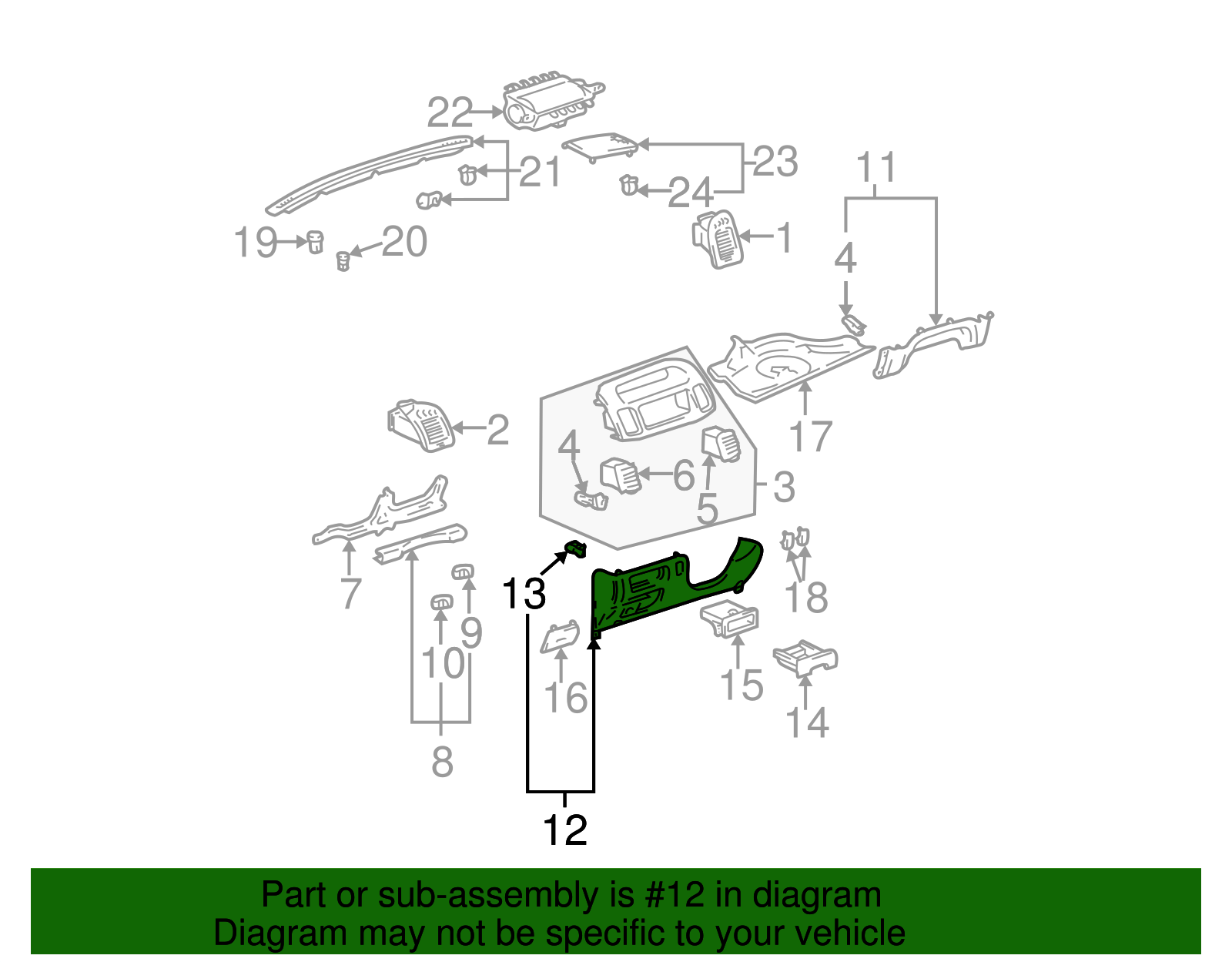 Lower Trim Panel - Toyota (55302-AA020-B0)