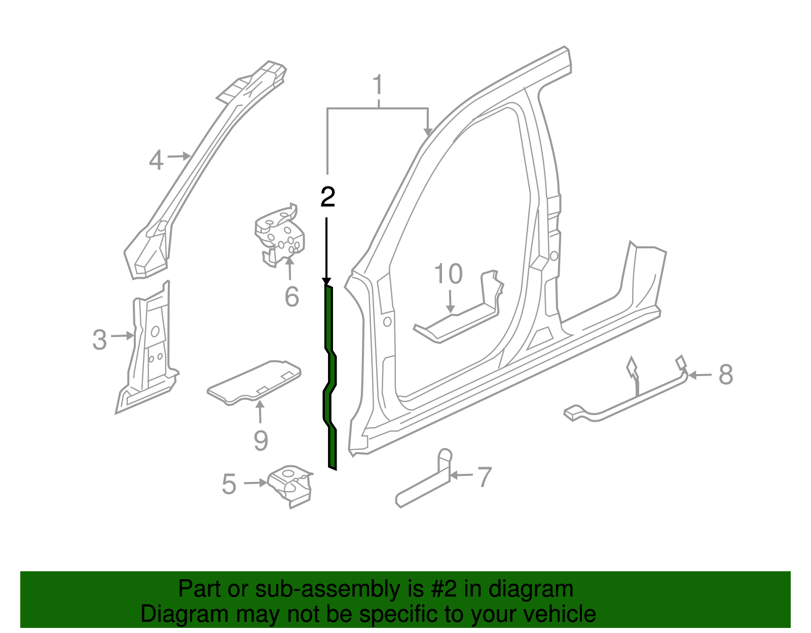 Aperture Panel Strip - Volkswagen (7L6-809-573-A)