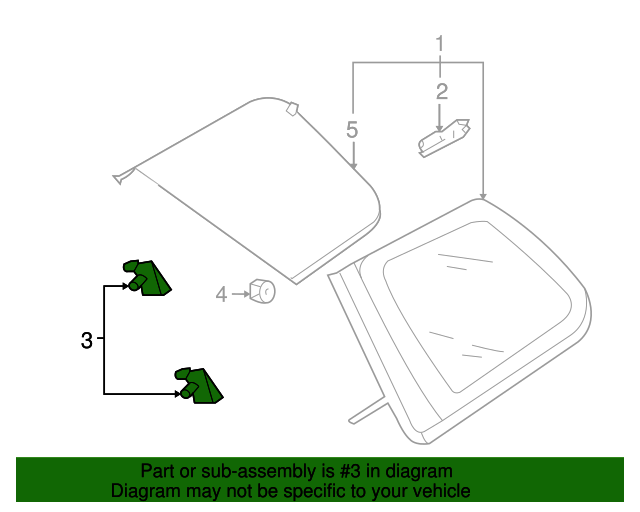 Quarter Glass Clip 7L0-853-573-A