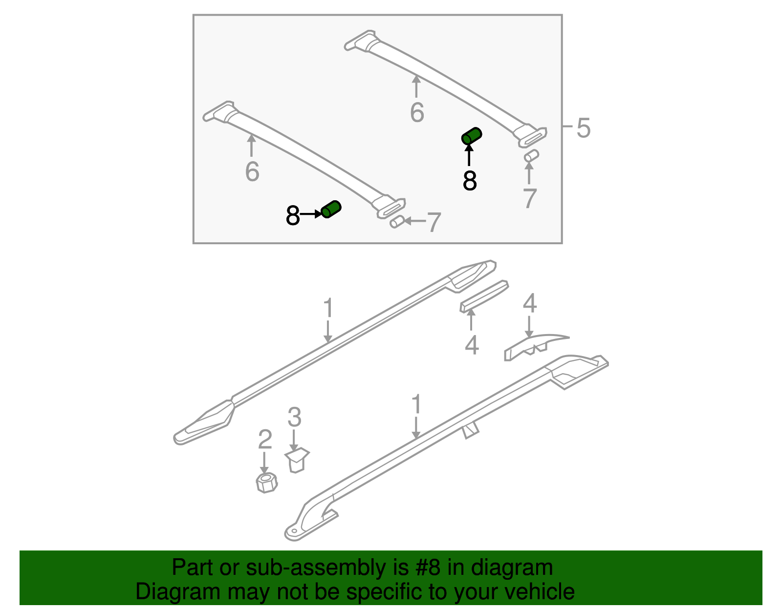 Cross Rail Fastener - Ford (YL8Z-78517A26-BAA)