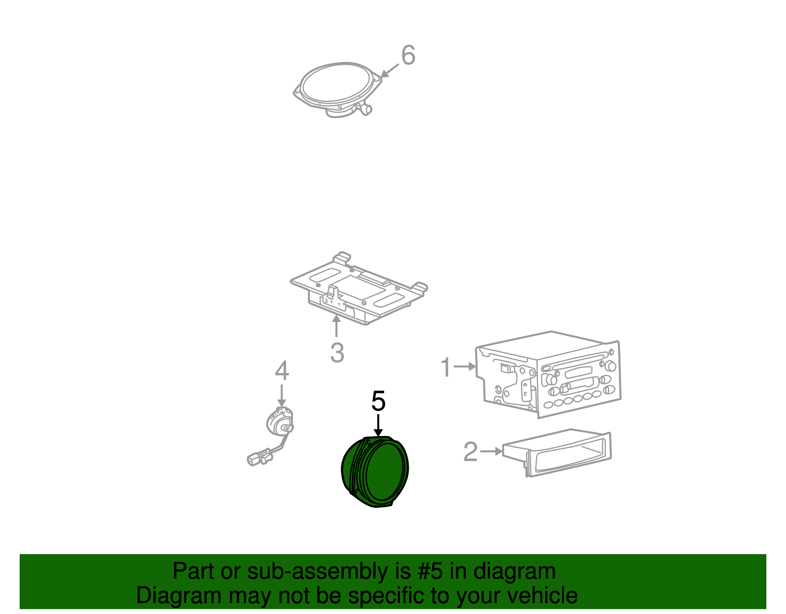 Speaker Assembly, Rdo Front S/D - GM (10362483)
