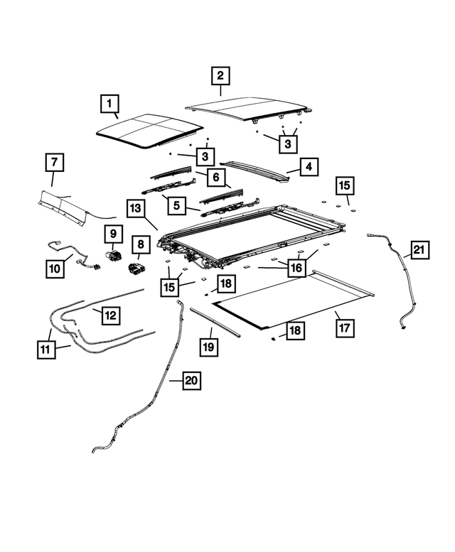 20142023 Chrysler 300 Sunroof Frame 68237045AB Mopar eStore