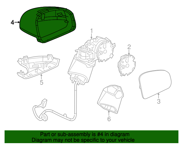 231-810-18-00-9197 - Mirror Cover 2012-2020 Mercedes-Benz 